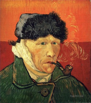  age oil painting - Self portrait with bandaged ear Vincent van Gogh